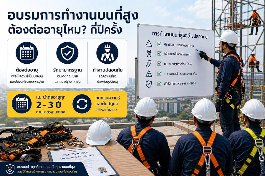 อบรมการทำงานบนที่สูง ต้องต่ออายุไหม? กี่ปีครั้ง