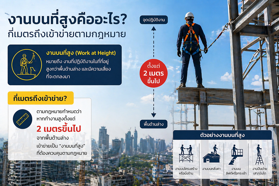 งานบนที่สูงคืออะไร? กี่เมตรถึงเข้าข่ายตามกฎหมาย